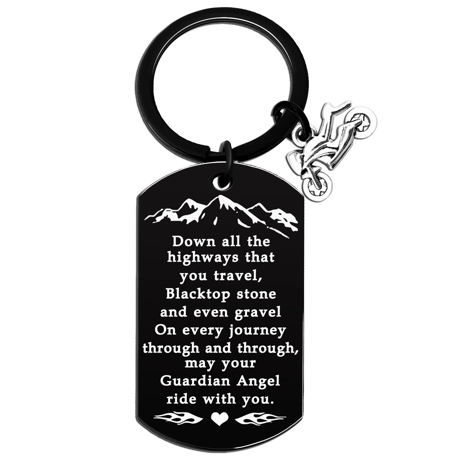 IkacvbMotorcycle Accessories Keychain Motorcycle Gifts For Men Women Mountain Bikers Drive Safe Keychain For Him Motorcycle Lovers Dirt Bike Gifts For Men New Driver Gift