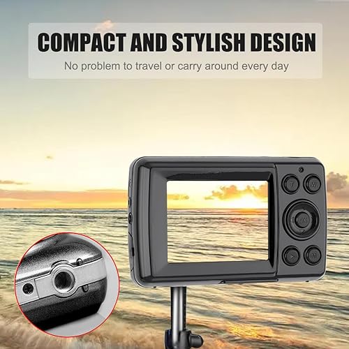 Miniatura 2 de Acuvar Cámara digital compacta de 16MP megapíxeles para fotos y video con pantalla LCD de 2.4", tarjeta SD de 32 GB, entrada de micrófono y