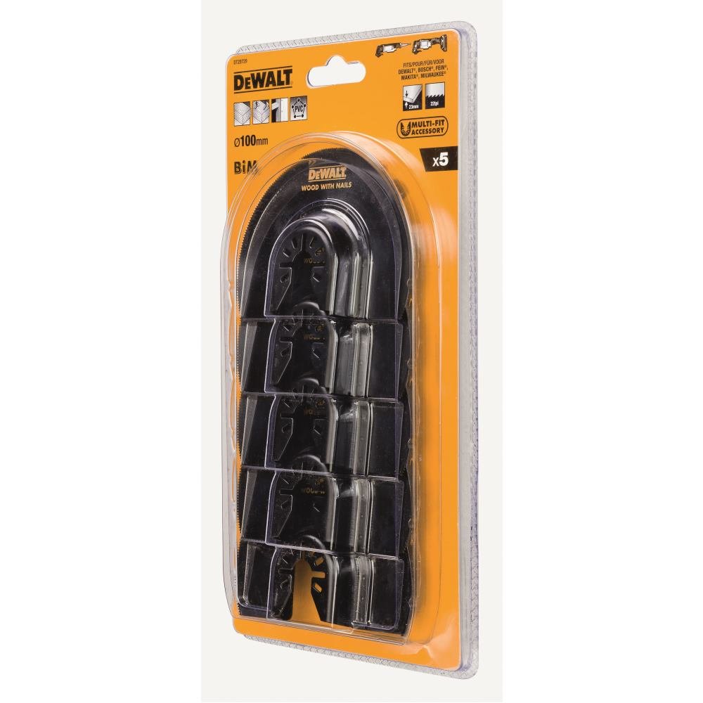 DEWALT Accessori Per Utensile Multifuzione, N.5 Lame Segmentata Diametro 102 mm