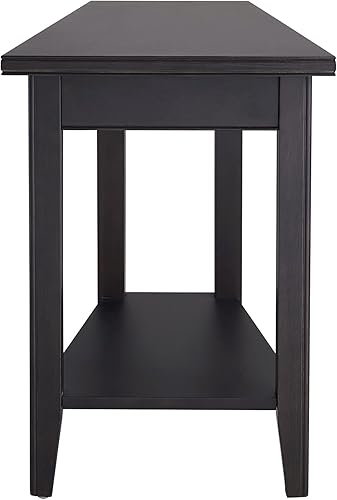 Miniatura 85 de Leick Home 10074-DS - Mesa auxiliar reclinable con plataforma con estante, color arena del desierto Arenas del desierto,Negro -,Gris,Roble de