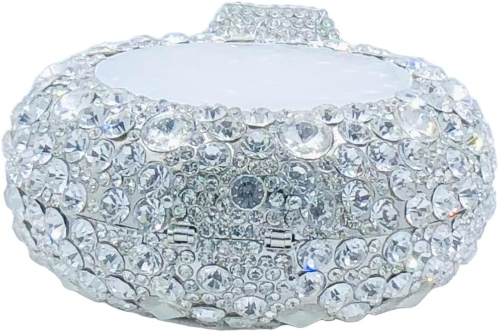 Novelty Diamond Ring Crystal Clutch Women Evening Bag Party Prom Wedding Rhinestone Clutch Purses and Handbags,Mini