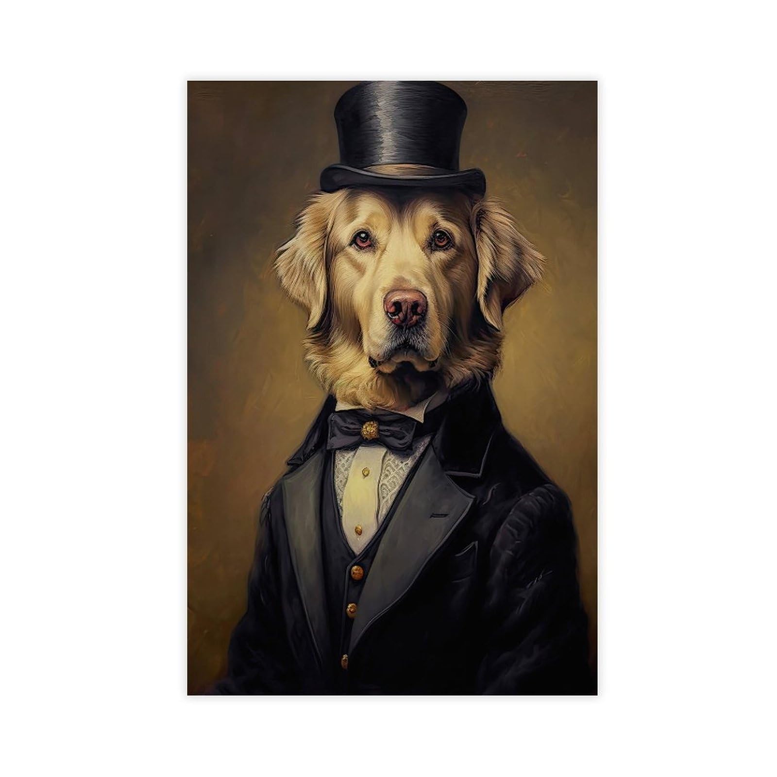 Bareronor Victorian Golden Retriever Canvas Poster Bedroom Decor Landscape Office Room Decor Gift 24" L X 36" W
