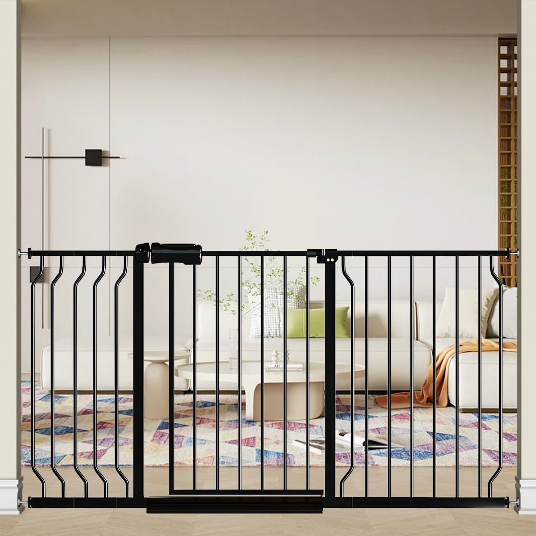 Extra Wide 72 Inch Pressure Mounted Pet Gate Dog Gate Extra Tall