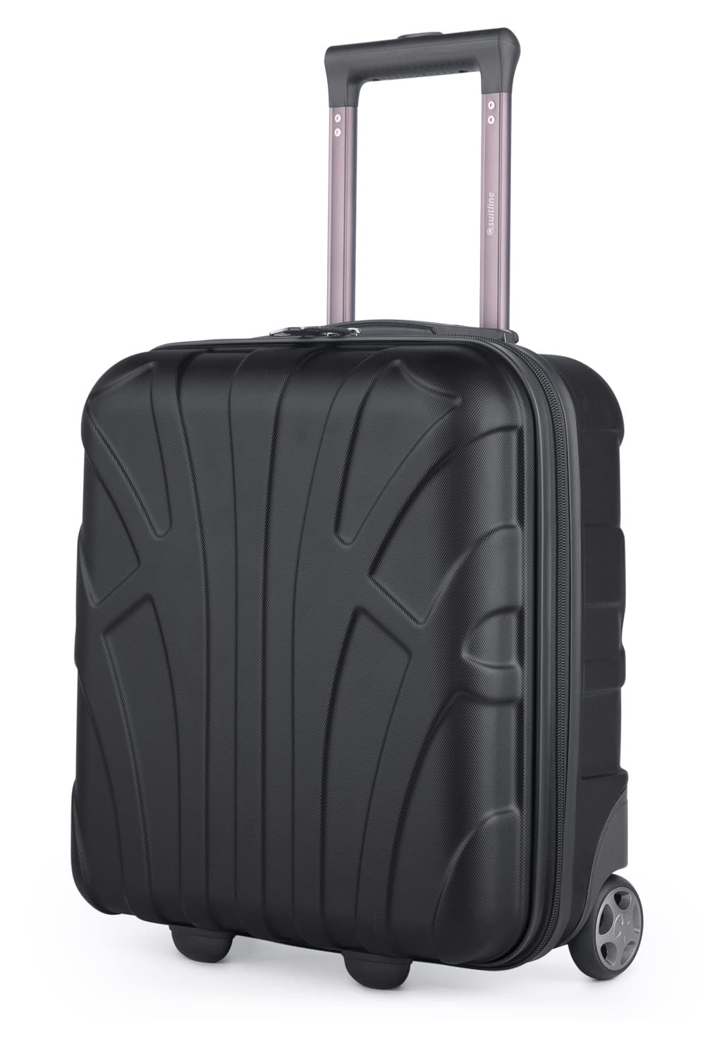 SUITLINE Trolley cabina underseat 45 x 36 x 20 cm ABS rigido 30 L con 2 ruote manico telescopico piccolo bagaglio a mano, nero
