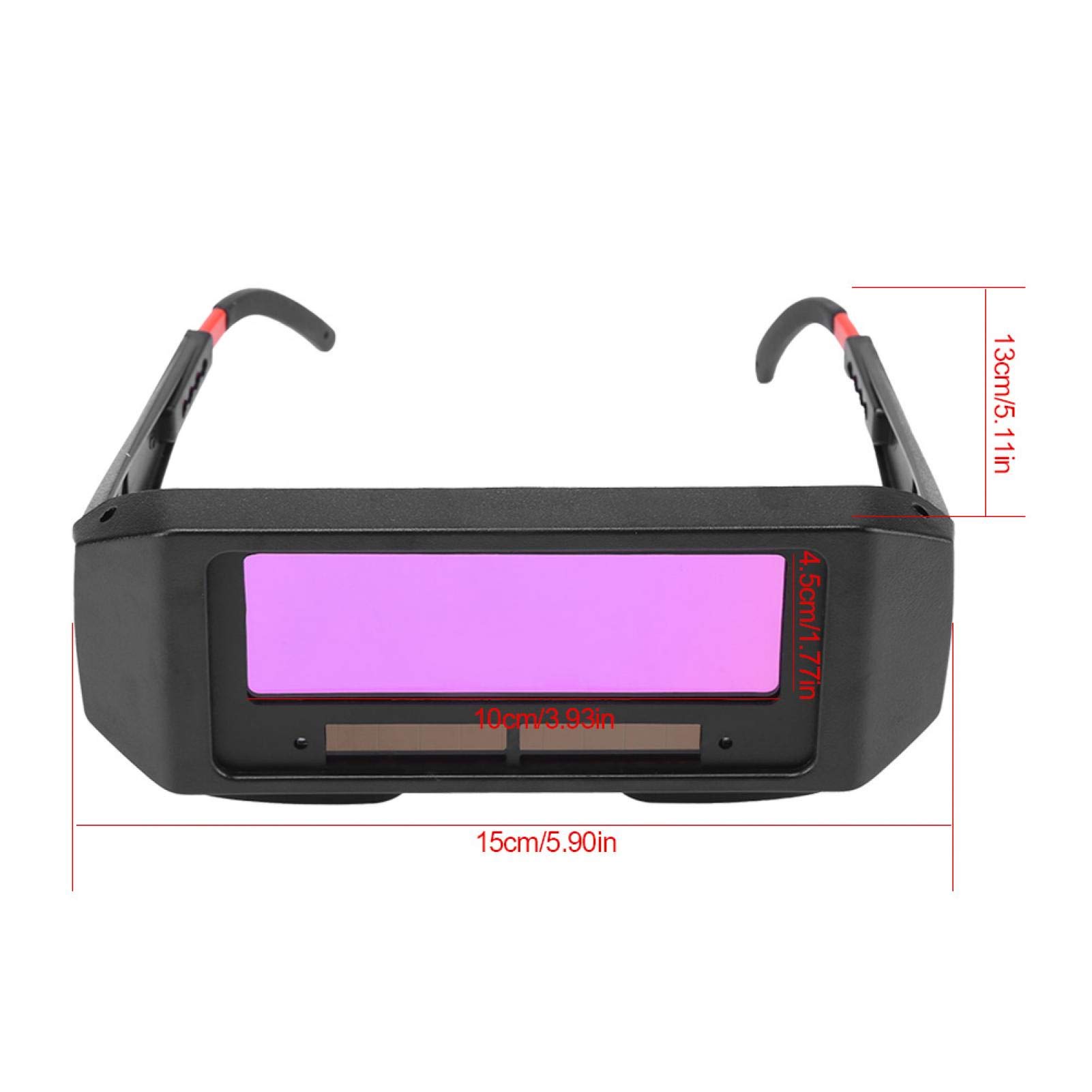 Sólidos ojos de soldador anti-ultravioleta Gafas Diseño liviano Gafas de soldadura con oscurecimiento automático solar Gafas TIG MIG con células solares para soldadura de acero con gas