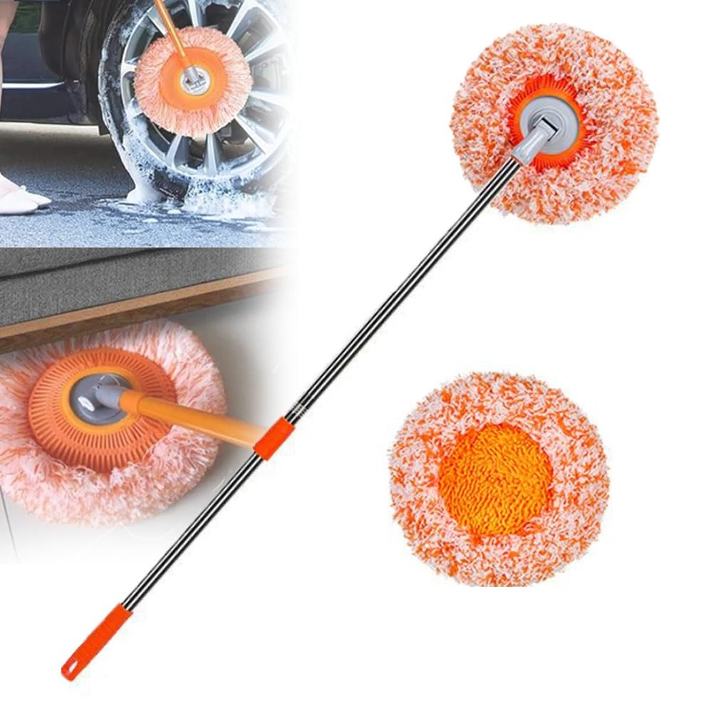 Presencte - Mopa de limpieza ajustable giratoria de 360 grados, mopa de limpieza de pared extensible, mopa de limpieza ajustable giratoria, fregona de eliminación de polvo, para suelo/paredes