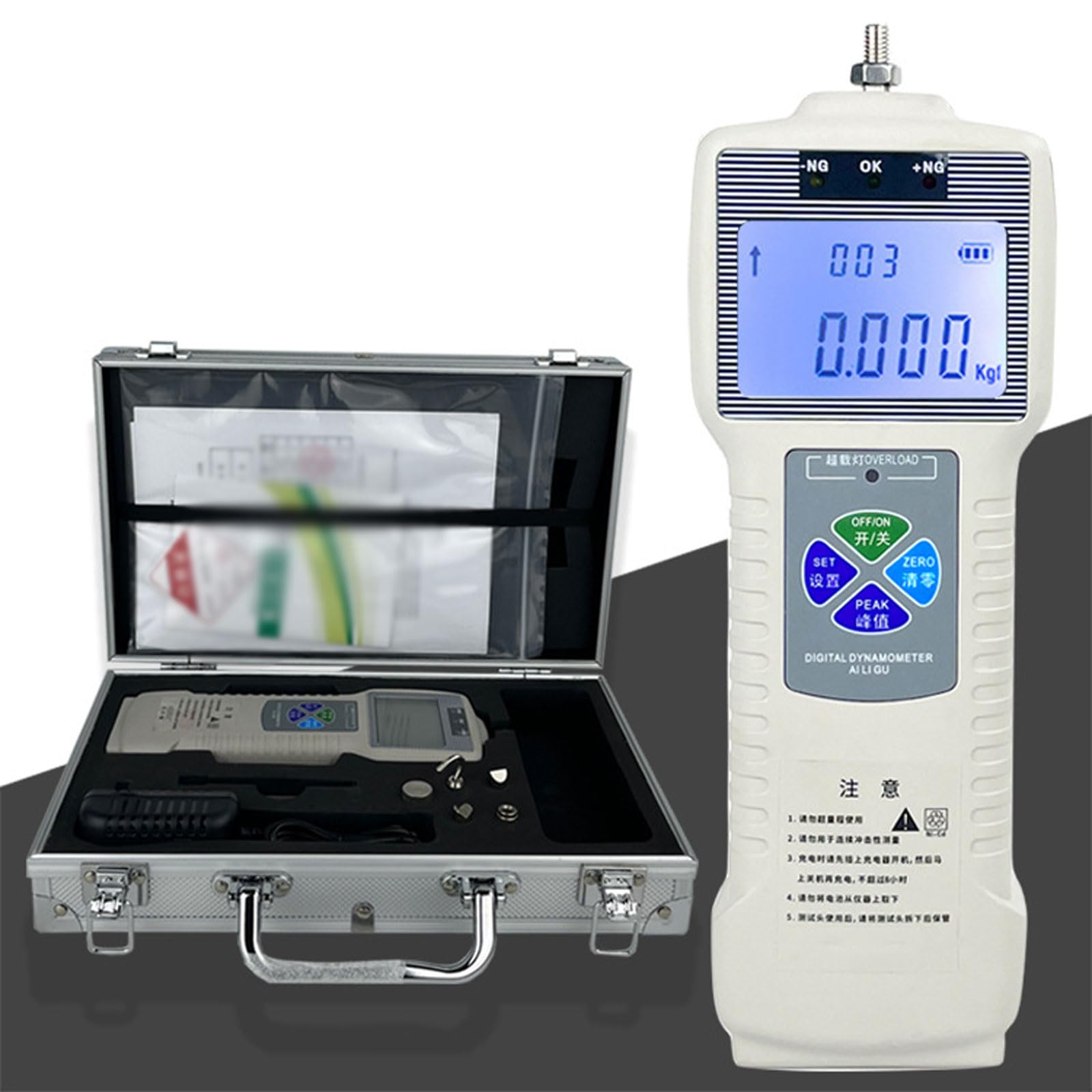 Medidor De Tensión Digital con Pantalla, Máquina De Ensayo De Tracción De 10 N A 1000 N, Conversión De Unidades Kgf/N/Lbf, para Textiles, Deportes E Investigación Cientí,100n