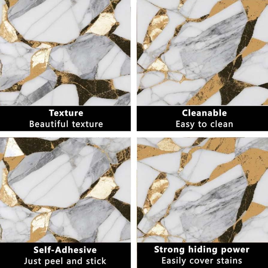 Image of SARVATRAY Self-Adhesive Wallpaper, Kitchen Stickers Oil Proof Heat Resistant, Wall Stickers for Kitchen, Wallpaper for Wall, Vinyl Sheet, Kitchen Wall, Kitchen Sheet (2 M Galaxy Stone)