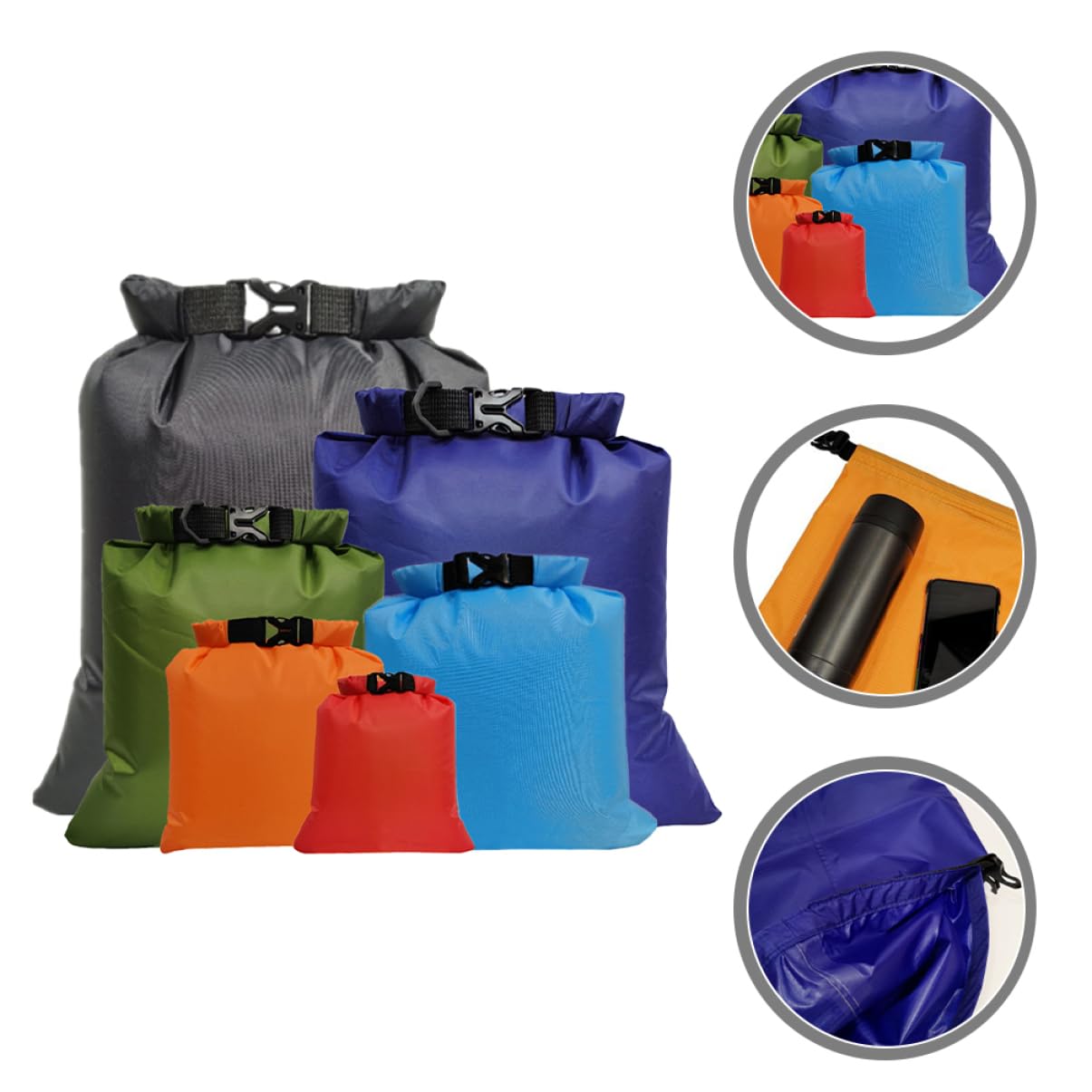 BESPORTBLE 12pezzi Sacchetti Impermeabili Per Attività Outdoor Borse Leggere Rafting Kayak e Organizzazione e Protezione