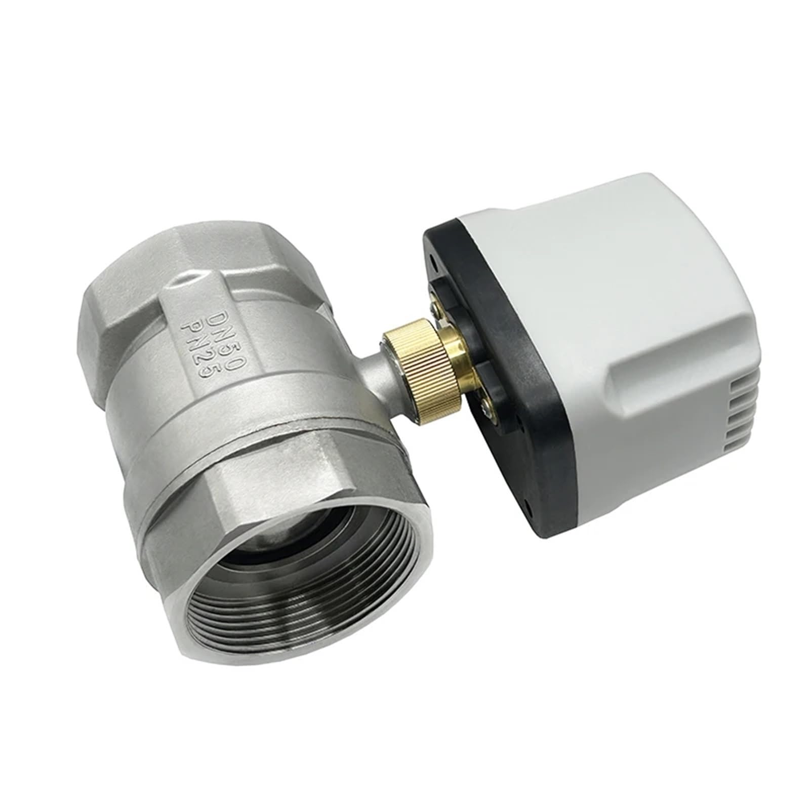Válvula motorizada DN50 de acero 304 con control de 3 cables CR02 para cierre hermético