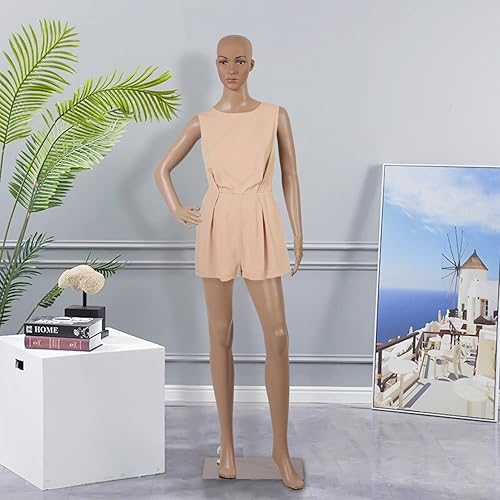 Miniatura 6 de Maniquí de torso de maniquí de 69 pulgadas, soporte de modelo de cuerpo completo para mujer con base de metal para exhibir mujeres, giros realistas