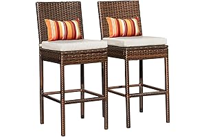 Sundale All-Weather Outdoor Bar Stools Set for Comfort and Durability