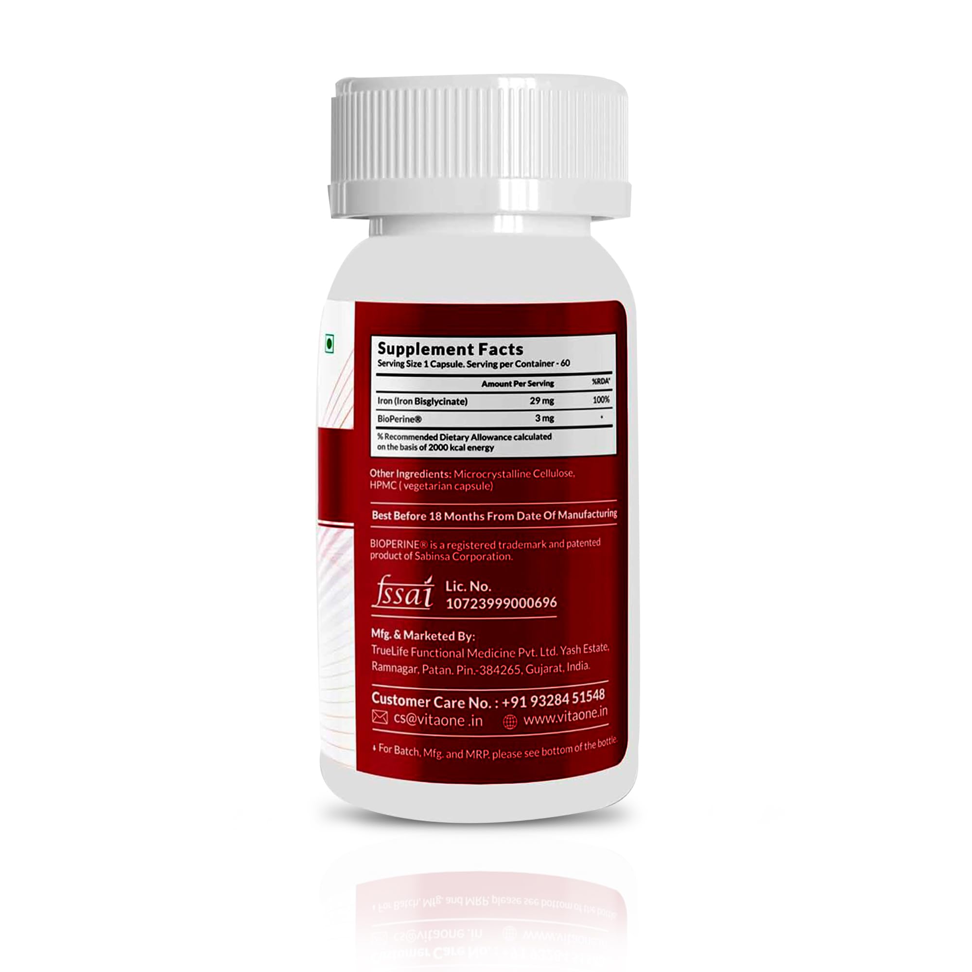 Iron Complex 60 Veg Capsules | Gentle on Stomach and Easy to Absorb | Veg Iron Tablets for Women & Men — Amazon image 3