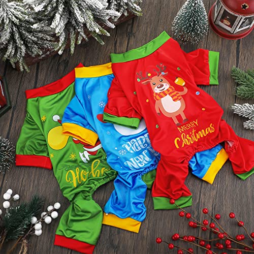 Pijamas navideñas para perro con 3 piezas, talla S miniatura 2