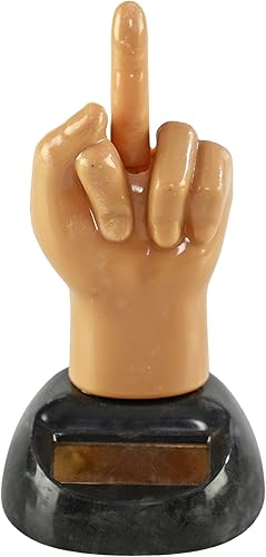 Home-X Figura de bailarín solar con el dedo medio, decoración de oficina, alféizar de ventana o tablero de automóvil, regalo de broma