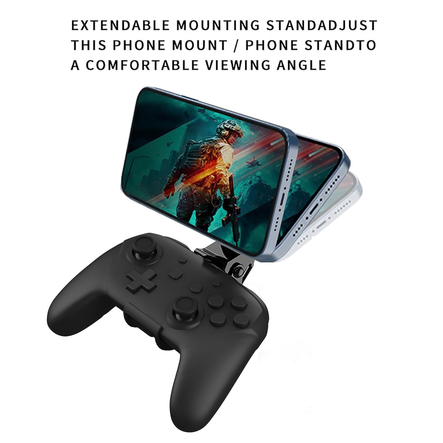 NBCP Support de téléphone pour manette de jeu - Clip magnétique pour interrupteur N et manette Switch Lite Pro