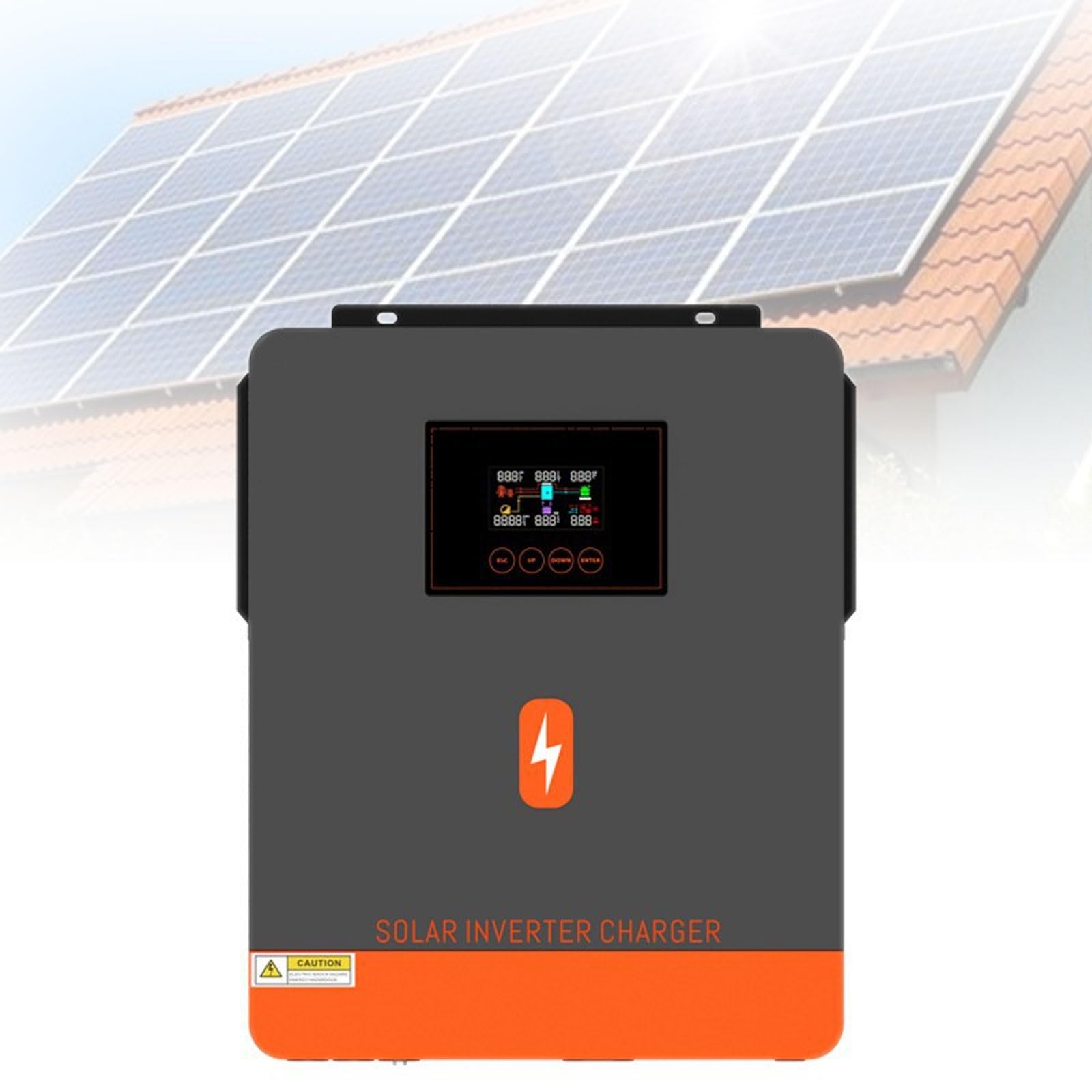 4200 W Solar-Wechselrichter, 90–450 VDC, Netzunabhängiger All-in-One-Lade-Hybrid-Wechselrichter Mit 120 A MPPT, RS232/WIFI/BMS, Solarladeregler Für Zuhause, Boot, Wohnmobil, Solarstation