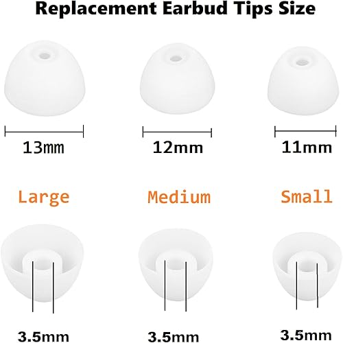 Miniatura 2 de Puntas de repuesto para auriculares de silicona, 6 pares de puntas de repuesto compatibles con Samsung Galaxy Buds 2  Galaxy Buds Plus, cabe en la