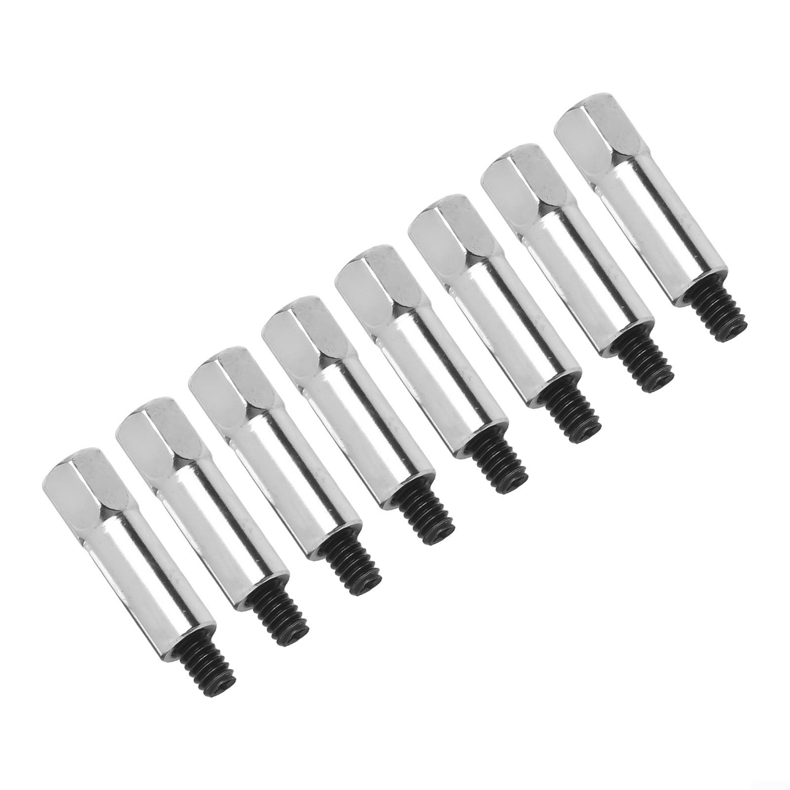 Kit de 8 boulons de couvercle de valve chromé pour Chevrolet SBC 283 305 327 350 383 400 V8 Moteur Tête hexagonale facile à installer Filetage 1/4-20 Longueur 3/8"
