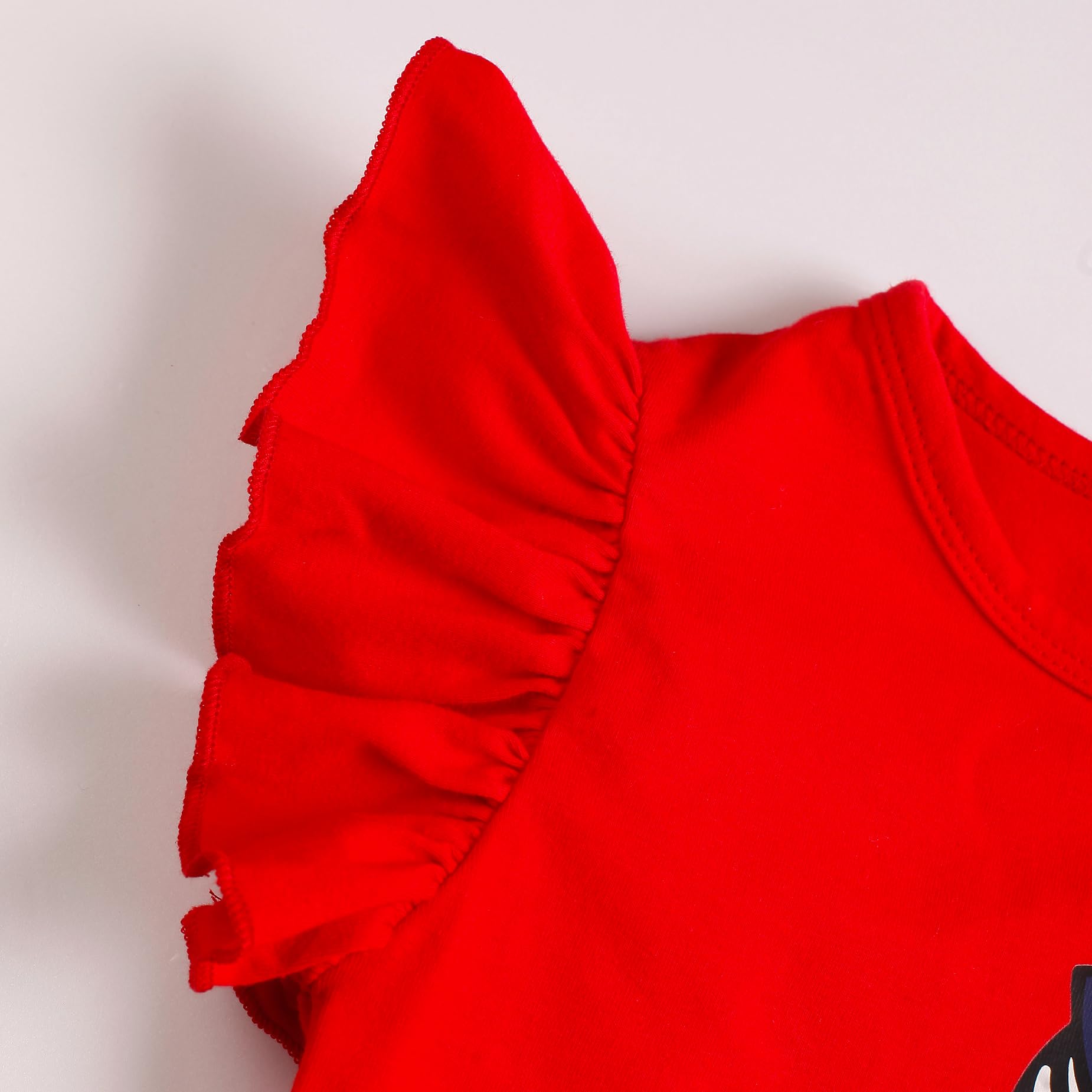 RETSUGO Conjunto de falda tutú de tul para niñas pequeñas del 4 de julio, vestido con estampado de corazón y bandera estadounidense, 2-8 años