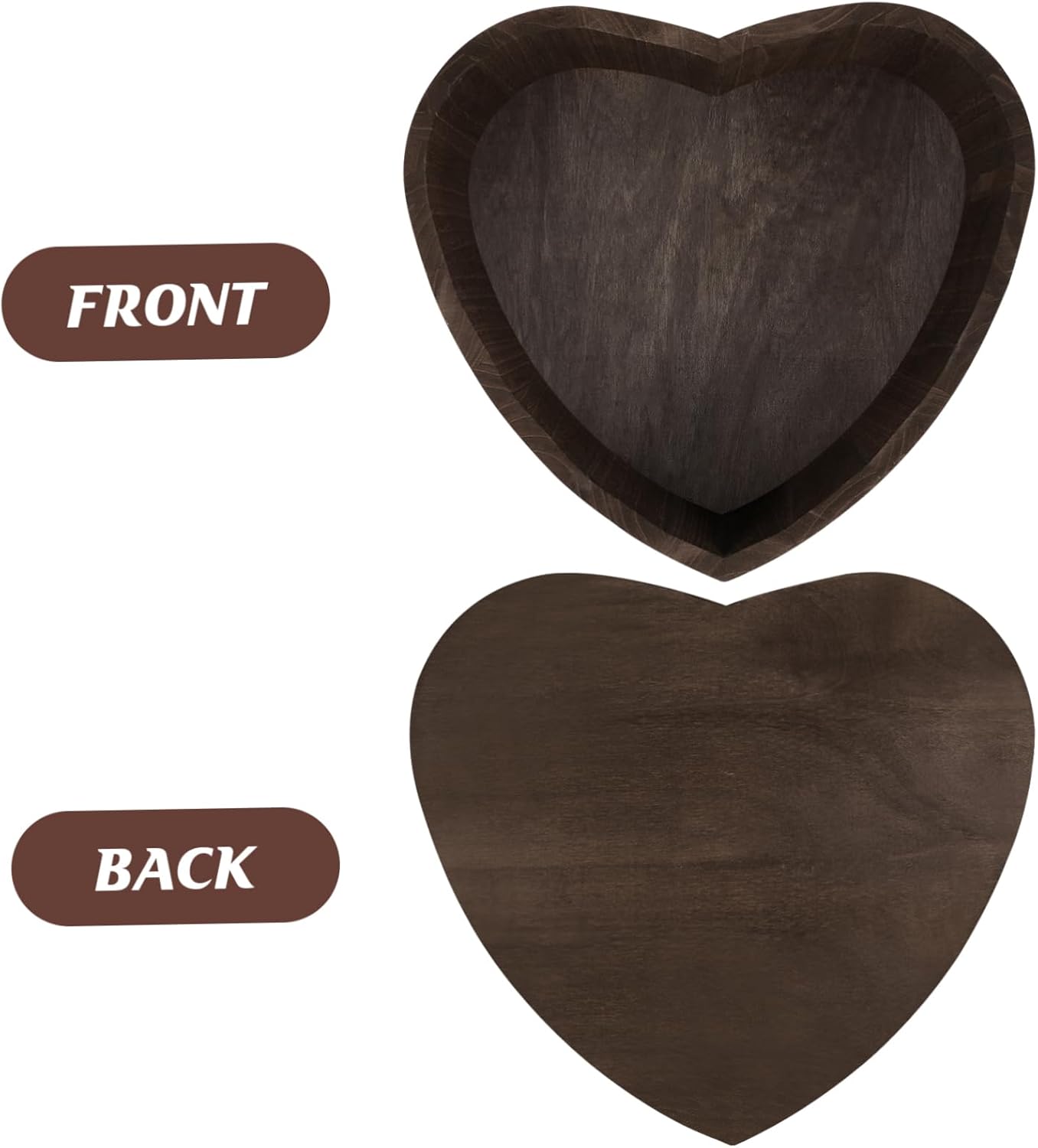 ABOOFAN Heart-shaped Wooden Basin Newborn Photography Prop Cute Basket for Infant Photoshoot