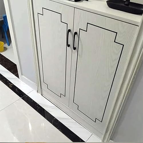 Miniatura 4 de MCZLOG Cinta adhesiva negra a rayas, 25 pulgadas x 164 pies, cinta adhesiva con adhesivo acrílico para detallar paredes decorativas, armario, baño,