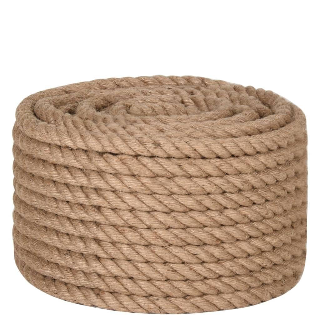 Cuerda de yute de 25 m, cuerda natural de 24 mm para manualidades y