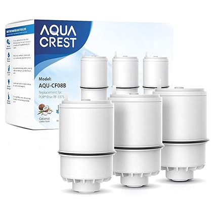 3 Pack AQUACREST RF-3375 Water Filter Replacement for Pur RF-3375 Faucet Water Filter