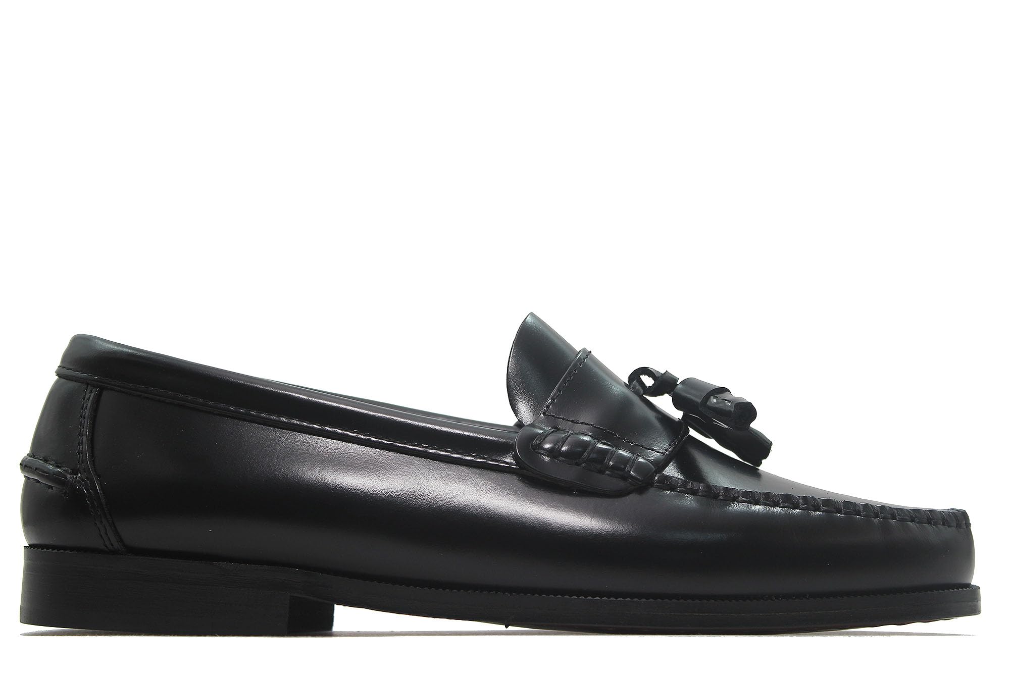 LATINO - Zapato mocasín,Castellano de Piel sin Cordones,borlas,Suela de Piel Cosida a Mano, tacón, para: Hombre