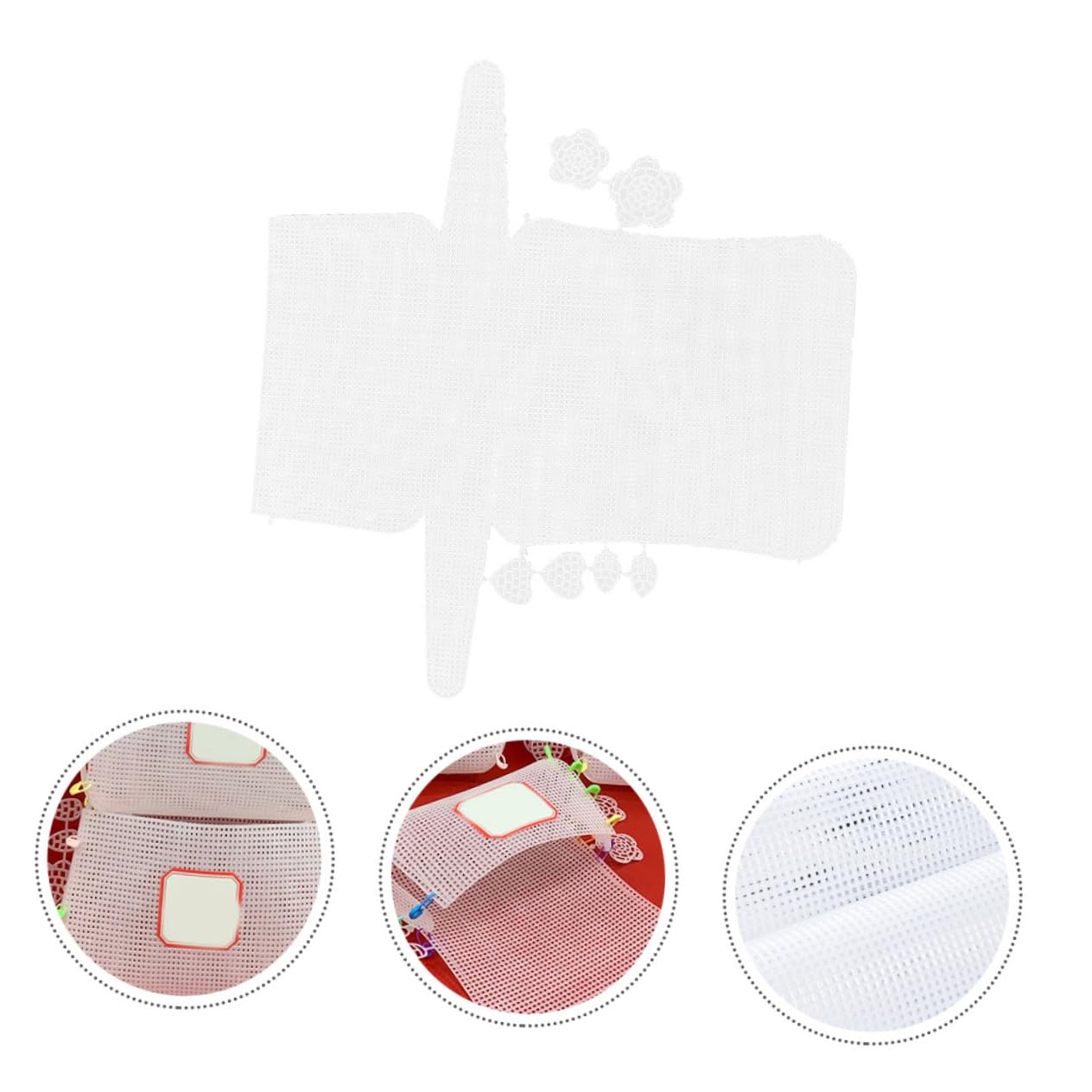 CORHAD Sheet Bag Mesh Sheet Embroidery DIY Pads Mesh Design Weaving Pads DIY Supplies Wire Mesh Pads Bag Making Supplies Creative Sewing Pads Stitching Mesh Cross Stitch Cut Out Plastic