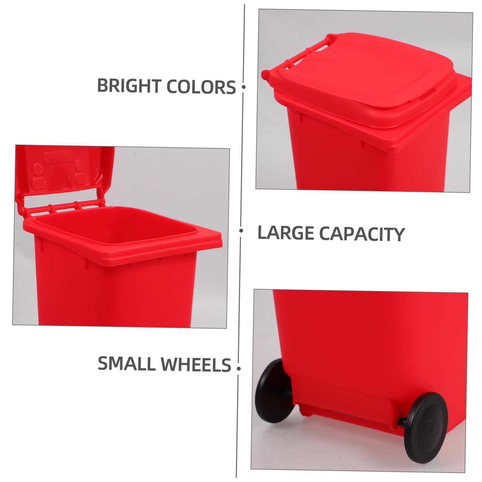 Operitacx 12stücke Mini Mülleimer Für Schreibtisch Schwarz Blau Grün Rot Kawaii Abfalleimer Mit Deckel Und Stylischer Stiftehalter Und Aufbewahrung Für Bürobedarf