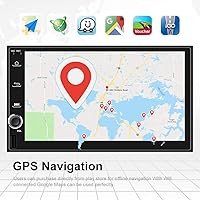 Vista 2 de Estéreo de coche Android doble Din con navegación GPS 7 pulgadas HD pantalla táctil coche multimedia Radio audio Bluetooth FM GPS WiFi USB espejo
