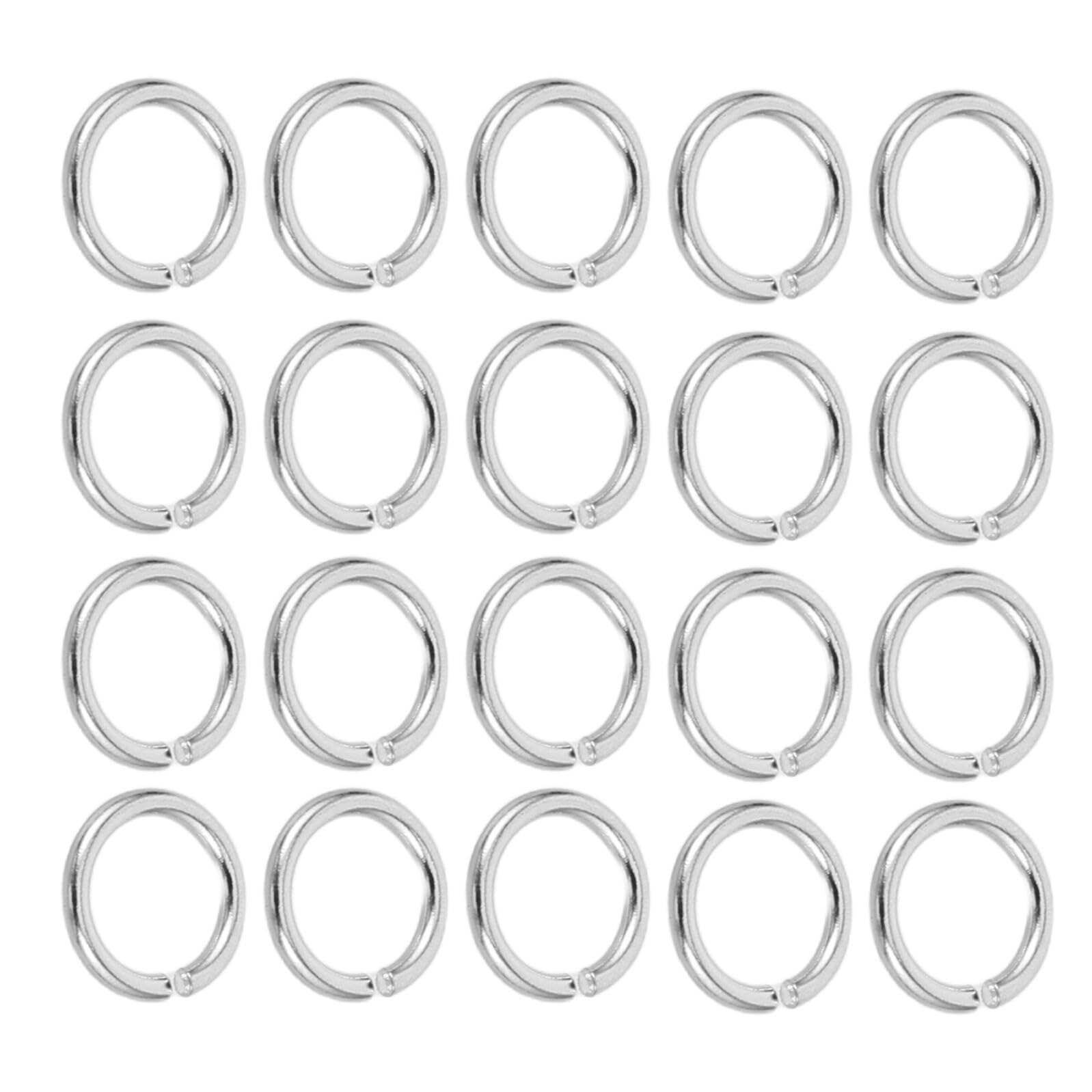 S925 Silber Offene Biegeringe 20 Stück Runde Schmuckverbinder | Halsketten und Armbänder, Selbstgemacht Basteln für Tägliches Tragen und Besondere Anlässe