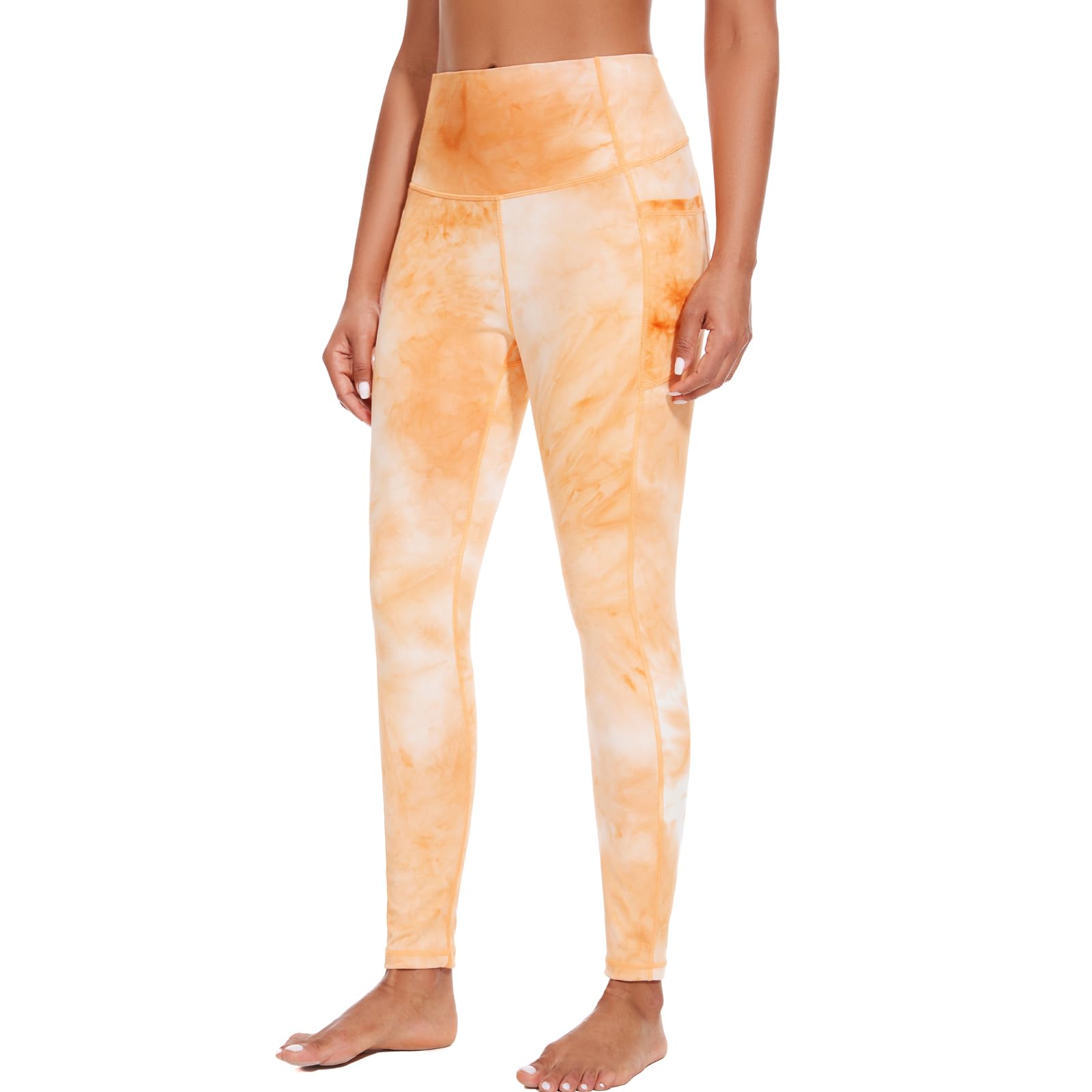 ccko High Waisted Leggings for Women with Pockets, Womens Yoga Pants Stretch Workout Leggings Tummy Control