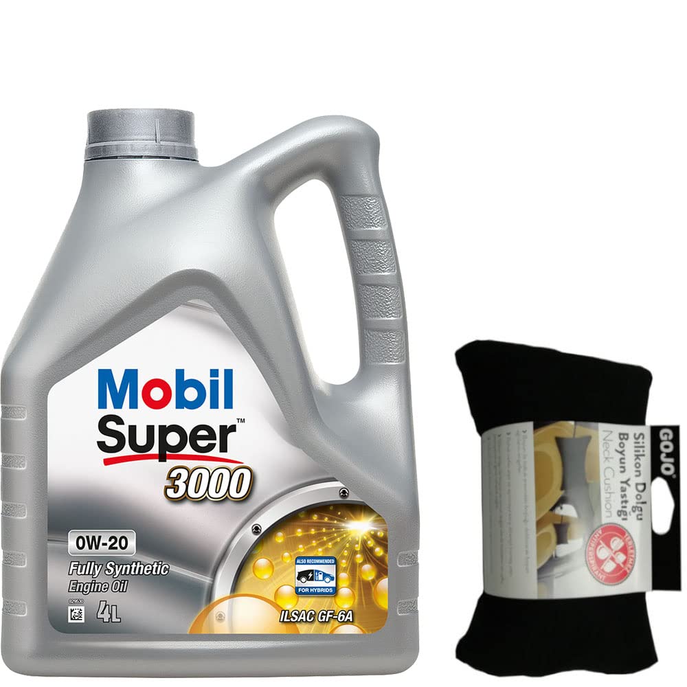 Mobil Super 3000 0W20 Motor Yağı 4L + Gojo Seyahat Boyun Yastığı