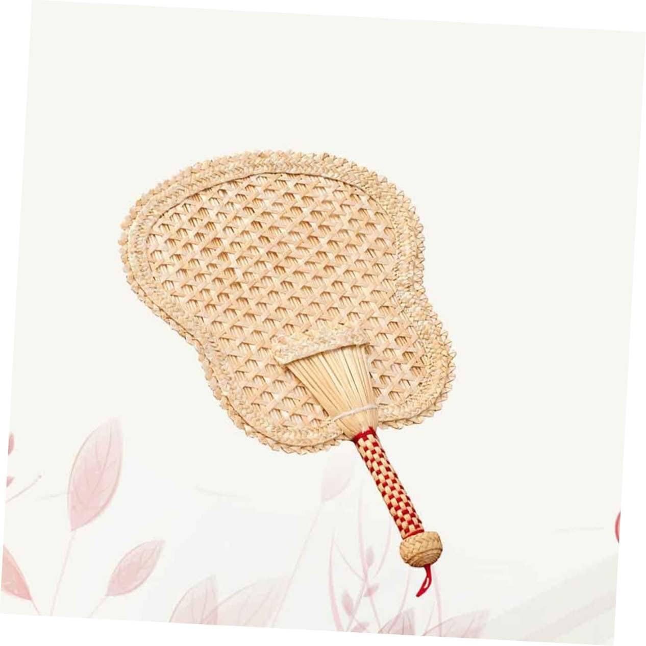 PRETYZOOM Summer Essential Handmade Knitted Cattail Fan Portable Misting Fan for Camping Personal Cooling