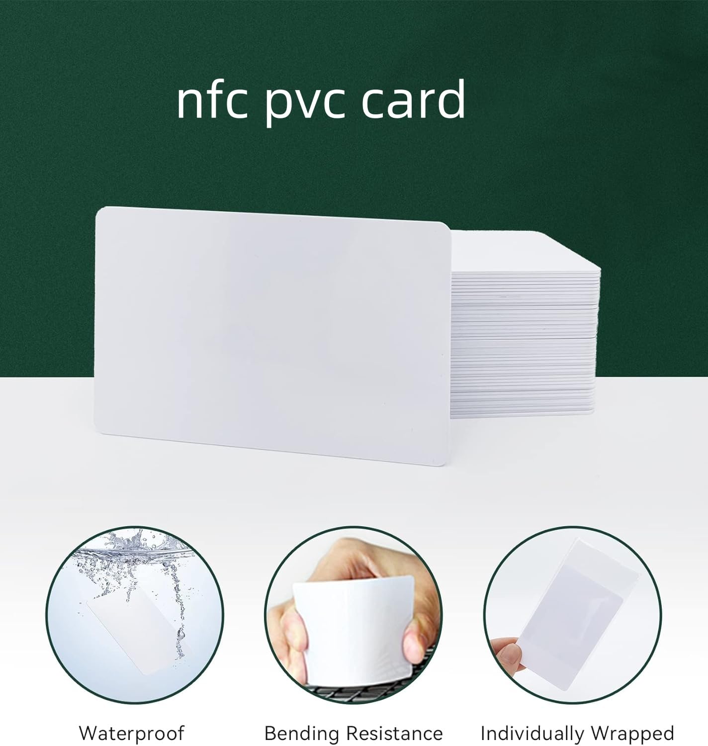 MF DESFire EV1 2K/4K/8K NFC-Karte aus Kunststoff, Weiß, 10 Stück (MF DESFire EV1 2K)
