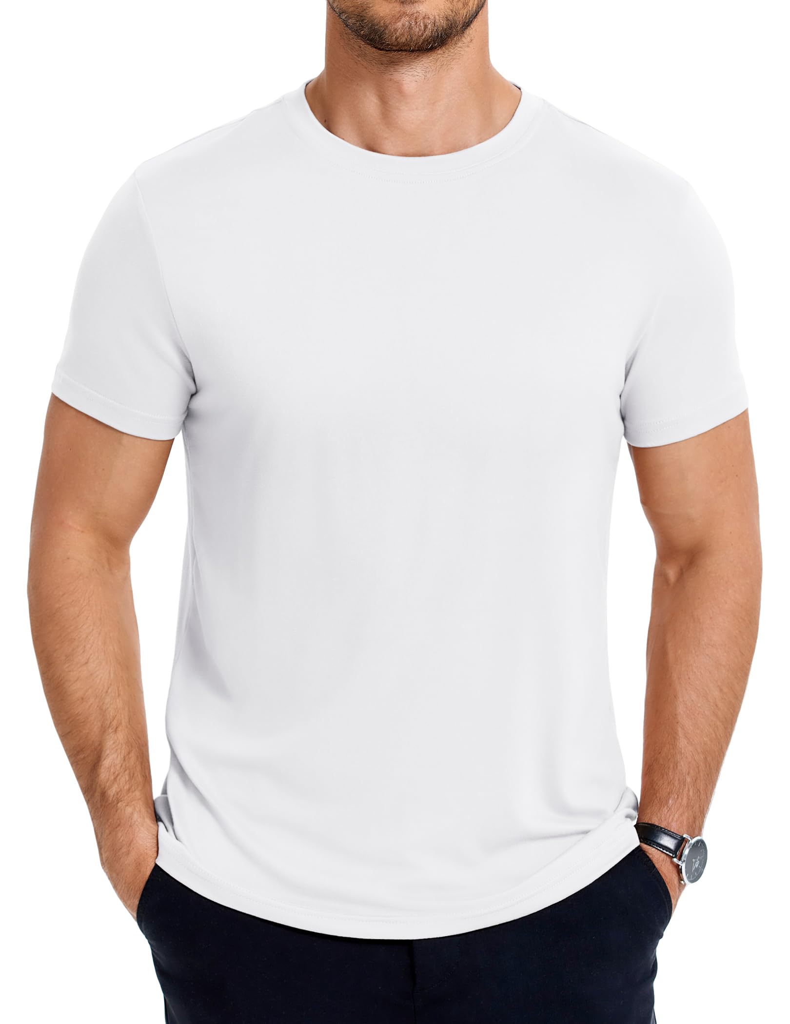 COOFANDY Men's Short Sleeve T-Shirts Crew Neck Casual Summer T Shirts 1-3 Pack Basic Tee Shirt