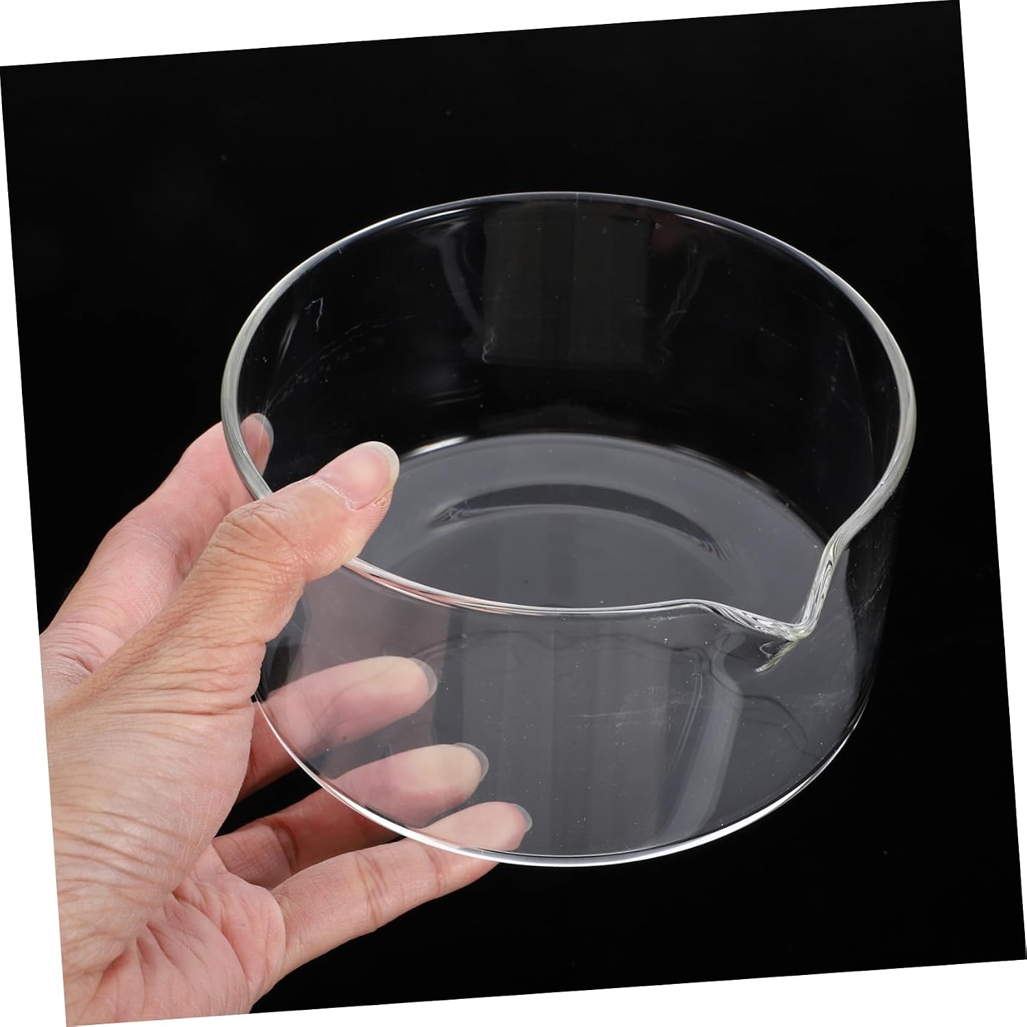 STOBAZA Versatile Lab Equipment Glass Evaporation Dish Spout Crystallization Dish for Experiments