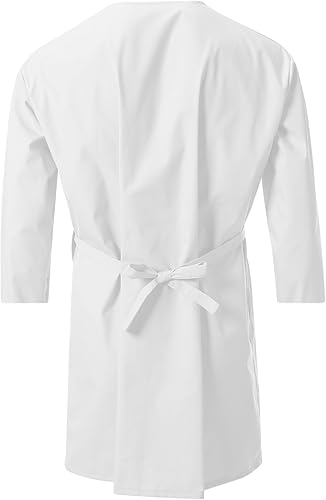 Vista 2 de 7 Encounter Bata envolvente unisex multifuncional con mangas 34, Blanco