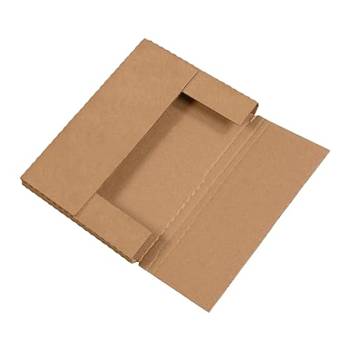 AVIDITI Cajas de envío pequeñas de 12.125 pulgadas de largo x 9.125 pulgadas de ancho x 1 pulgada de alto, paquete de 50 unidades | Caja plegable de