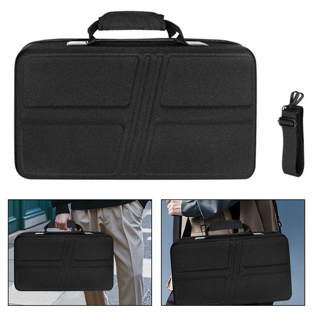 Custodia rigida per PS5 Pro, custodia protettiva da viaggio in EVA con scomparti regolabili, colore nero