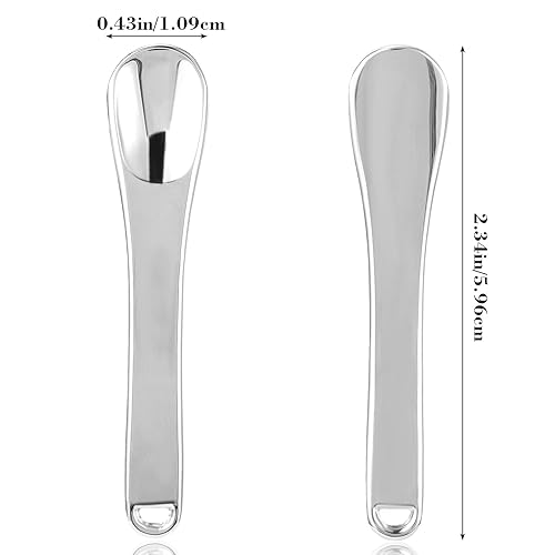 Miniatura 2 de Paquete de 9 mini cucharas de maquillaje para aplicador de máscara facial, espátula cosmética de metal para lociones de crema facial, hidratantes,