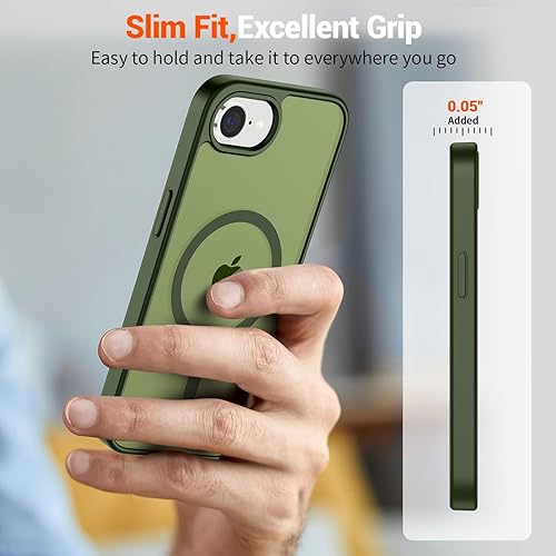 Miniatura 966 de SUPFINE Funda magnética para iPhone 11 (compatible con MagSafe) (protección contra caídas de grado militar), translúcida mate a prueba de golpes