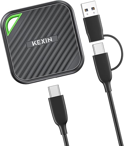 KEXIN SSD externo 512G USB C SSD portátil hasta 2000MBs Unidad de estado sólido externa USB 3.2 Gen 2x2 Tipo-C Unidad de estado sólido portátil para