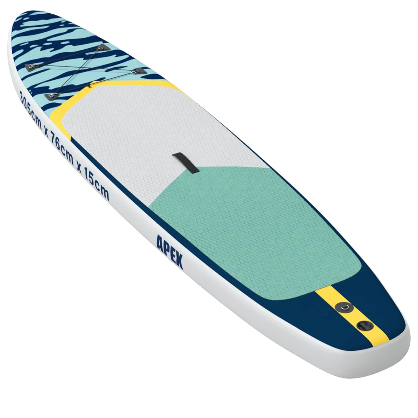 Aufblasbares Stand Up Paddle Board HYDROS x x, PVC SUP für Erwachsene, mit Paddel, Pumpe, Leash, Finne, Tragetasche, stabil für See Meer Fluss und Strand