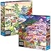 Spin Master Games 6060842 - Puzzle da 1000 pezzi, per adulti, famiglie e bambini dagli 8 anni in su, Costiera Amalfitana e Giardino del Giappone