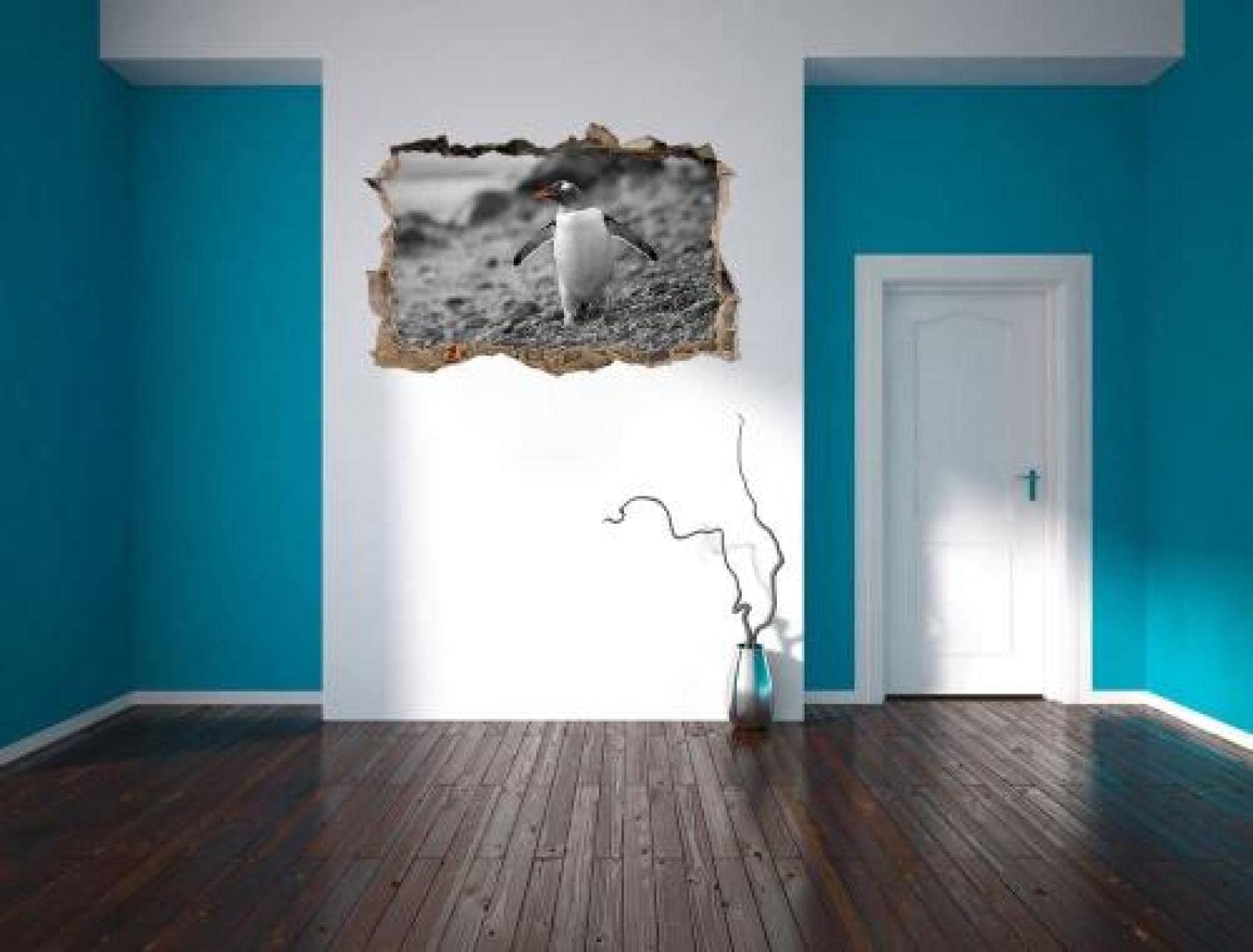 Gougeltd Etiqueta De La Pared 3D lindo pingüino Tatuajes De Pared Pegatinas Murales De Vinilo Decoración De La Habitación De Los Niños 80x120cm