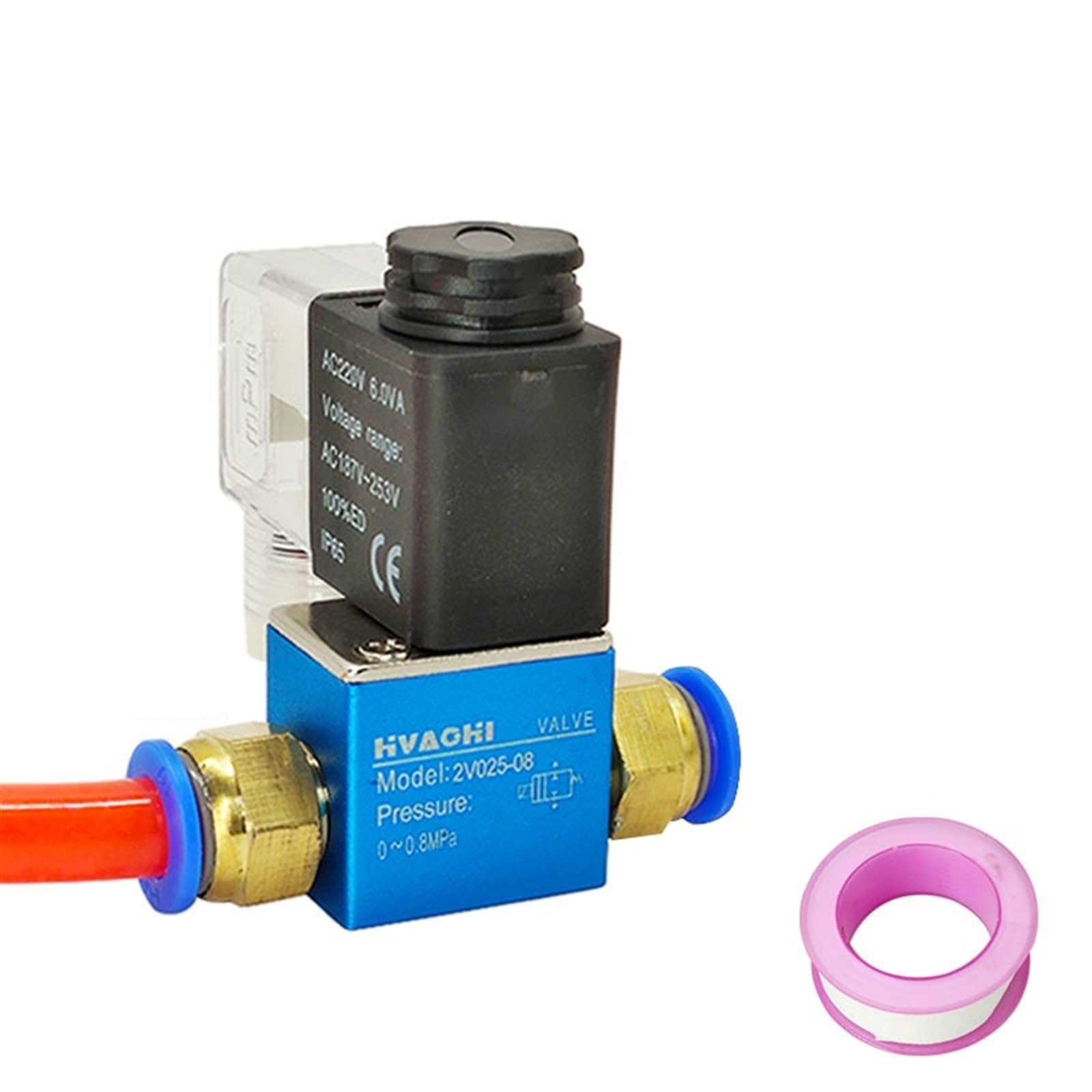 Électrovanne pneumatique 2V025-08 220V pour stopper les fuites d'air comprimé