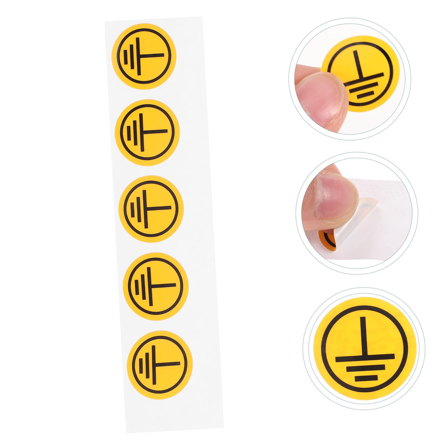 Housoutil Protective Earth Ground Symbol Warning Stickers Self-Adhesive Electrical Equipment Labels 0.79X0.79 Inch Safety Decal for Machinery - Image 4